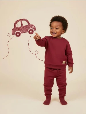 Sinsay - Komplet: bluza i spodnie - bordowy