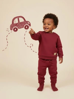 Sinsay - Komplet: bluza i spodnie - bordowy