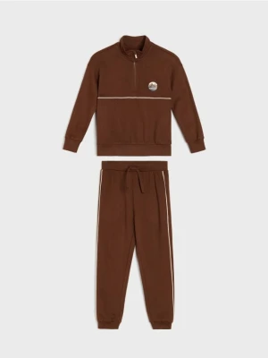 Sinsay - Komplet: bluza i spodnie - brązowy
