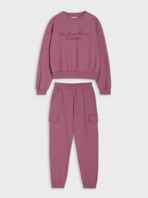 Sinsay - Komplet: bluza i spodnie - fioletowy