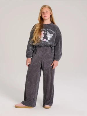 Sinsay - Komplet: bluza i spodnie Hello Kitty - szary