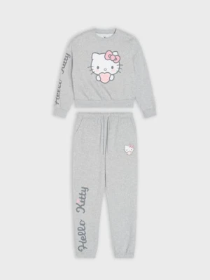 Sinsay - Komplet: bluza i spodnie Hello Kitty - szary