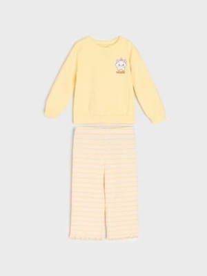 Sinsay - Komplet: bluza i spodnie Marie - żółty