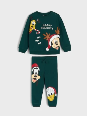 Sinsay - Komplet: bluza i spodnie Mickey Mouse - zielony