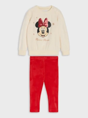 Sinsay - Komplet: bluza i spodnie Minnie Mouse - kremowy