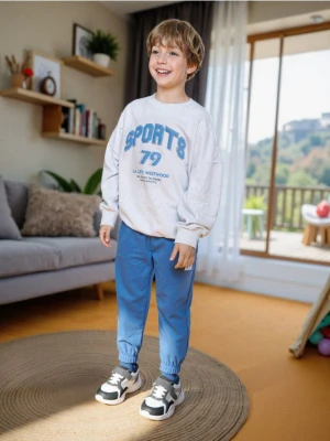 Sinsay - Komplet: bluza i spodnie - niebieski