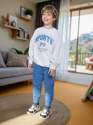 Sinsay - Komplet: bluza i spodnie - niebieski