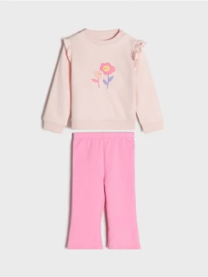 Sinsay - Komplet: bluza i spodnie - różowy