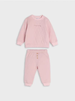 Sinsay - Komplet: bluza i spodnie - różowy