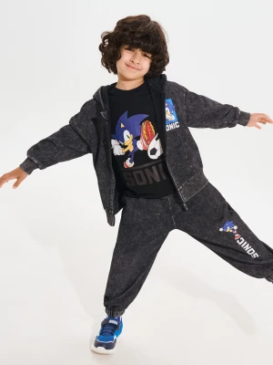 Sinsay - Komplet: bluza i spodnie Sonic the Hedgehog - szary
