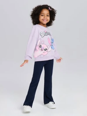 Sinsay - Komplet: bluza i spodnie z nadrukiem Lilo & Stitch - fioletowy