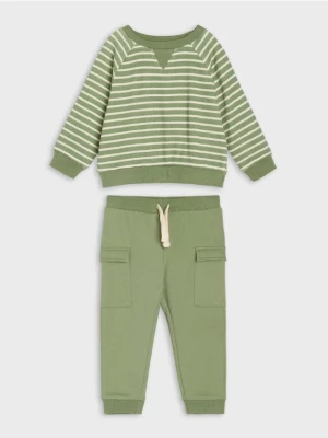 Sinsay - Komplet: bluza i spodnie - zielony