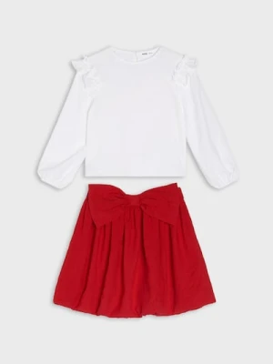 Sinsay - Komplet: bluzka i spódnica - wielobarwny