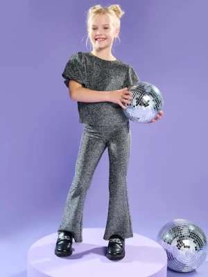 Sinsay - Komplet: bluzka i spodnie - srebrny