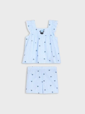 Sinsay - Komplet: bluzka i szorty Minnie Mouse - biały