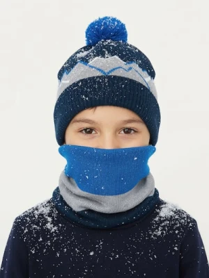 Sinsay - Komplet: czapka i komin - wielobarwny