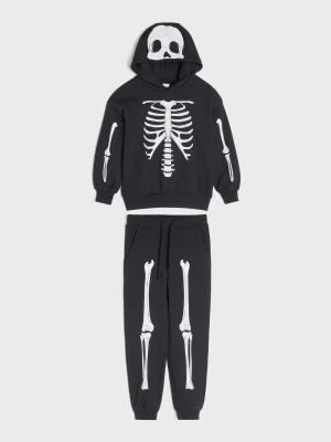 Sinsay - Komplet dresowy: bluza i spodnie z motywem halloweenowym - czarny