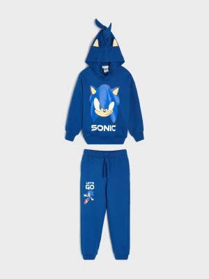 Sinsay - Komplet dresowy z nadrukiem Sonic the Hedgehog - granatowy