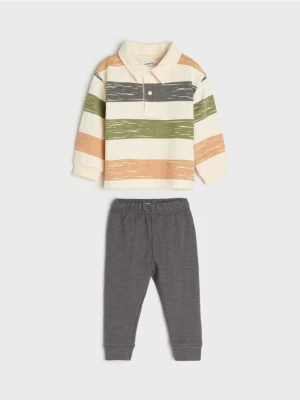 Sinsay - Komplet dzianinowy - kremowy