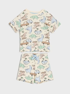 Sinsay - Komplet dzianinowy - kremowy