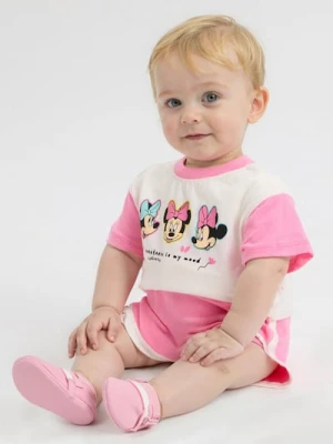 Sinsay - Komplet dzianinowy Minnie Mouse - kremowy