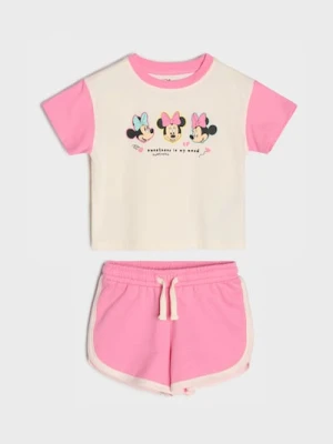 Sinsay - Komplet dzianinowy Minnie Mouse - kremowy