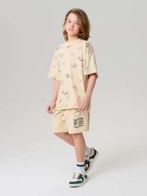 Sinsay - Komplet dzianinowy SmileyWorld® - beżowy