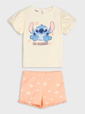 Sinsay - Komplet dzianinowy Stitch - kremowy