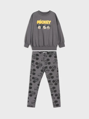 Sinsay - Komplet dzianinowy z bawełną Mickey Mouse - szary