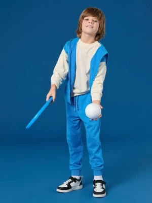 Sinsay - Komplet dzianinowy z nadrukiem na plecach - niebieski