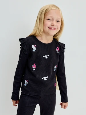 Sinsay - Komplet: koszulka i legginsy z domieszką wiskozy Hello Kitty and Friends - szary