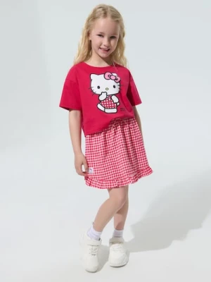 Sinsay - Komplet: koszulka i spódnico-spodenki Hello Kitty - wielobarwny