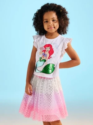 Sinsay - Komplet: koszulka i spódniczka Ariel - wielobarwny