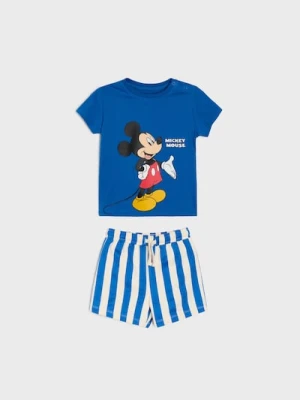 Sinsay - Komplet: koszulka i szorty Mickey Mouse - mid blue
