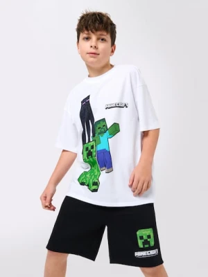 Sinsay - Komplet: koszulka i szorty Minecraft - wielobarwny