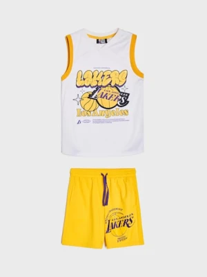 Sinsay - Komplet: koszulka i szorty NBA Lakers - żółty