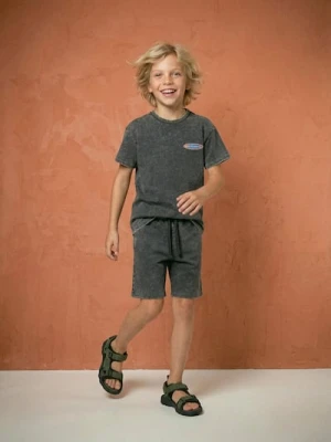 Sinsay - Komplet: koszulka i szorty - szary