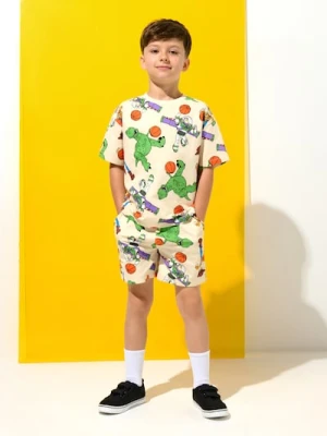 Sinsay - Komplet: koszulka i szorty Toy Story - kremowy
