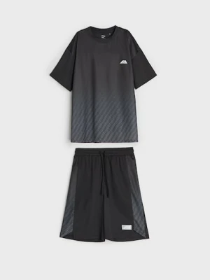 Sinsay - Komplet sportowy oversize z elementami odblaskowymi Active - wielobarwny