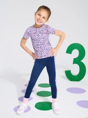 Sinsay - Komplet sportowy w kwiatowy wzór Active - fioletowy