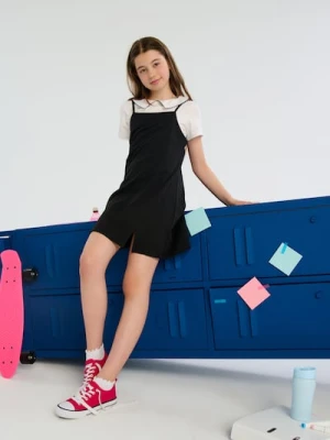 Sinsay - Komplet: Sukienka i bluzka z ozdobnym kołnierzykiem - wielobarwny