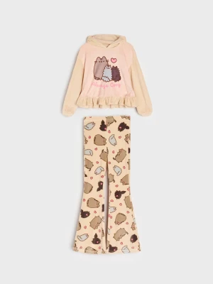 Sinsay - Komplet welurowy Pusheen the Cat - beżowy