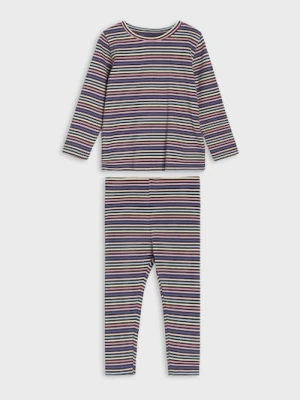 Sinsay - Komplet z grubszej dzianiny: koszulka i spodnie - wielobarwny