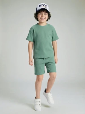 Sinsay - Komplet z waflowej dzianiny - zielony