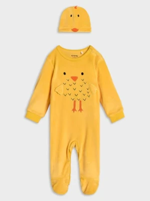 Sinsay - Komplet zimowy z czapeczką - żółty