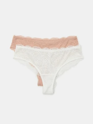 Sinsay - Koronkowe majtki brazyliany 2 pack - wielobarwny