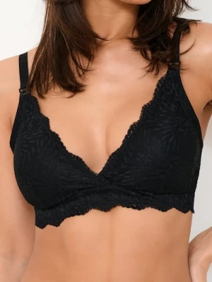 Sinsay - Koronkowy biustonosz do karmienia - czarny