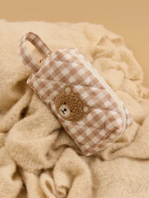 Sinsay - Kosmetyczka na zamek w kratę - wielobarwny