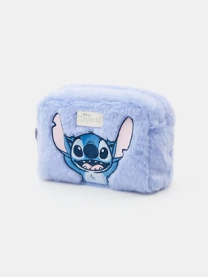 Sinsay - Kosmetyczka z imitacji futra na zamek Stitch - błękitny