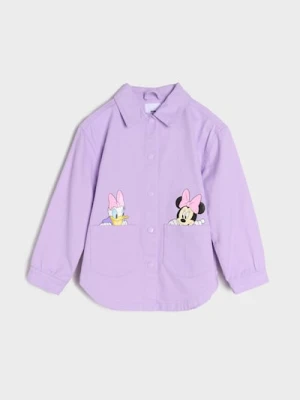 Sinsay - Koszula jeansowa Mickey Mouse - fioletowy